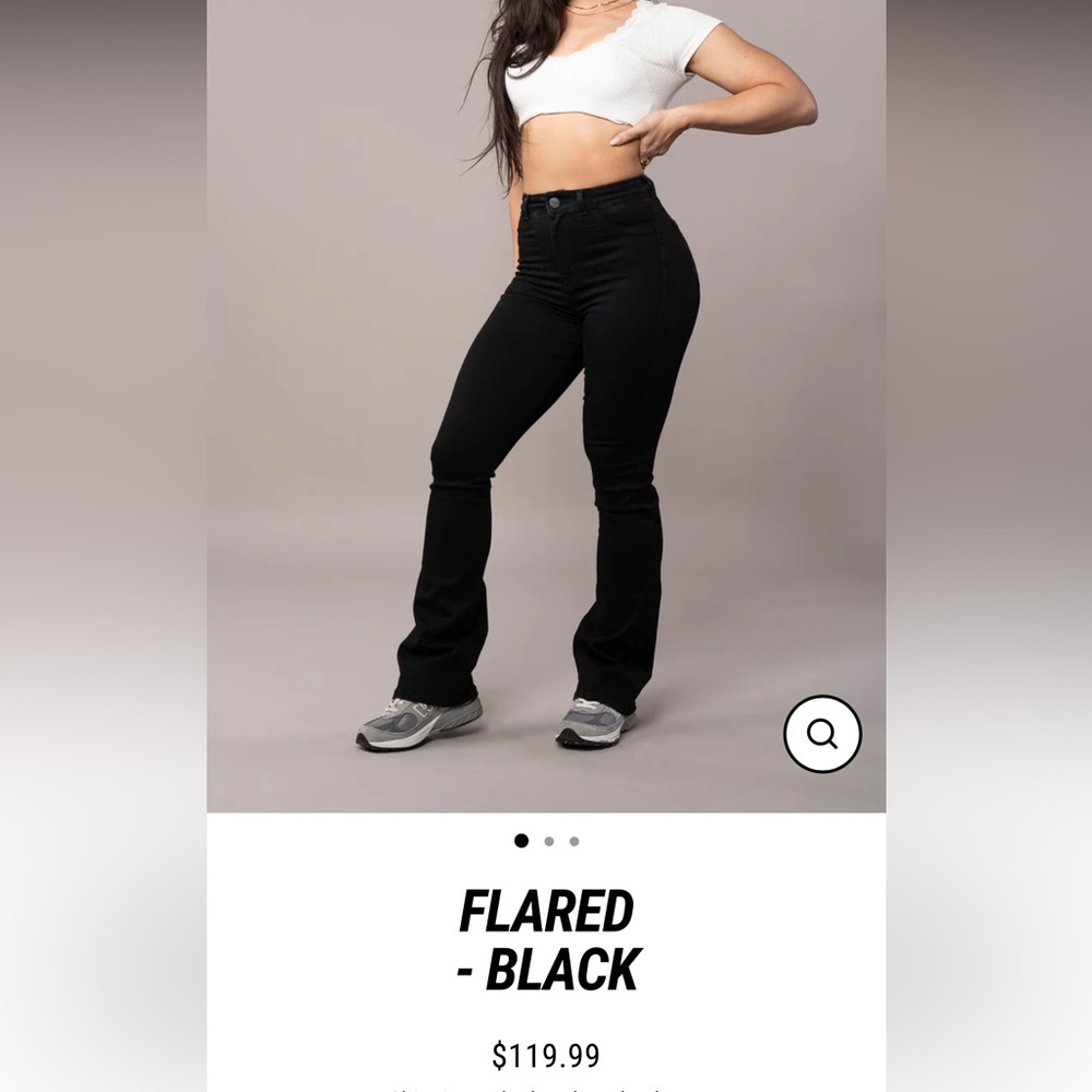 FITJEANS sz XS flared black jeans. Brand new never worn without tags.